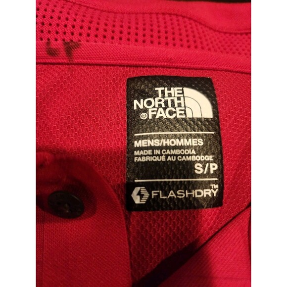 The North Face Red Polo Flashdry Short Sleeve Mens Small - Picture 8 of 8